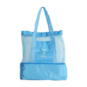 Mesh Beach Bag with Detachable Insulated Cooler - Image 10