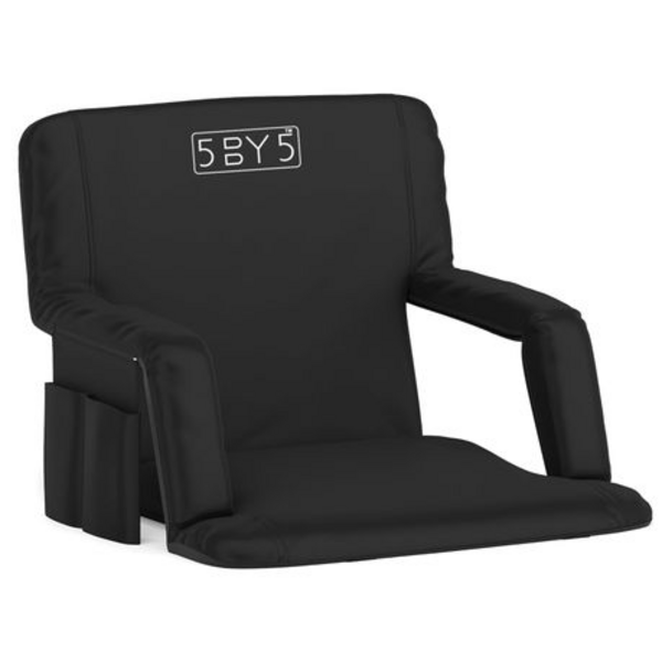 5by5 Padded Stadium Chair With Armrests & Back Support - Extra Width