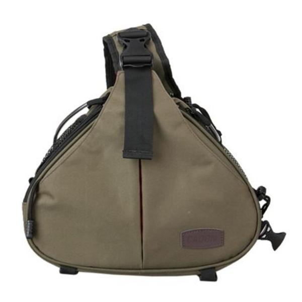 CADeN Crossbody Camera Bag with Rain Cover - Army Green