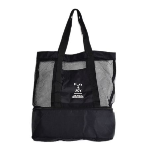 Mesh Beach Bag with Detachable Insulated Cooler - Image 21