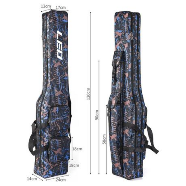 LEO Heavy-Duty Waterproof Fishing Rod Bag with Large Capacity Storage