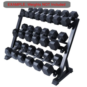 3 Tier Dumbbell Rack (95cm W x 92cm H) - Image 4