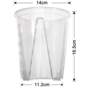Clear Plastic Orchid/Aroid Pots Set of 6 (Choose Your Size) - Image 8