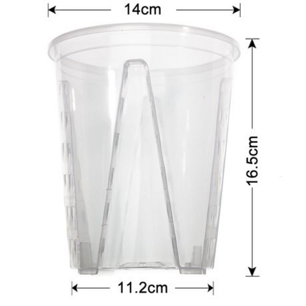 Clear Plastic Orchid/Aroid Pots Set of 6 (Choose Your Size) - Image 8