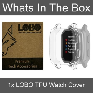 LOBO Cover with Integrated Screen Protector for Garmin Venu Sq2 - Clear - Image 4