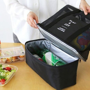 Mesh Beach Bag with Detachable Insulated Cooler - Image 9