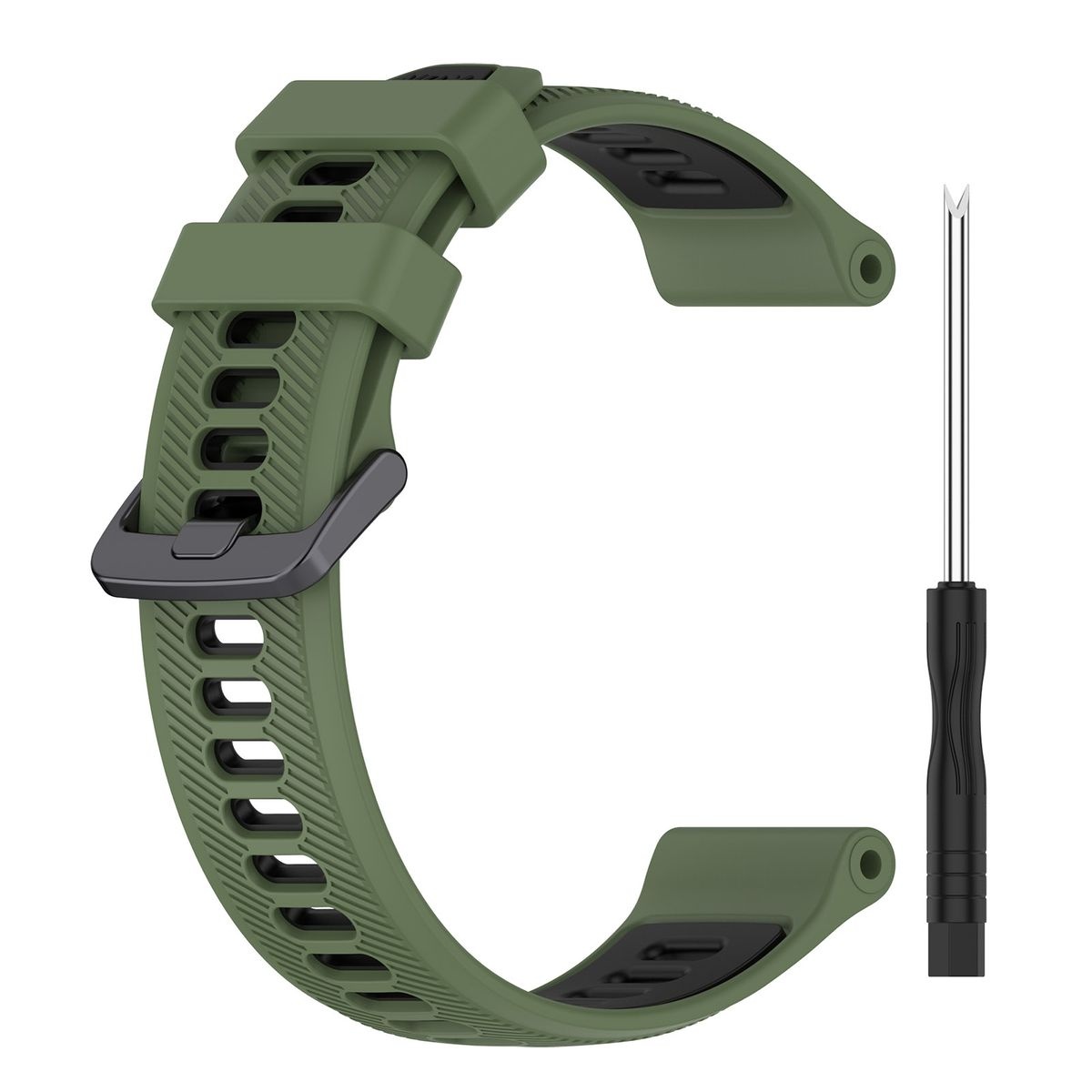 LOBO 22mm Two-Tone Silicone Watch Strap For Garmin Forerunner 965 - Image 6