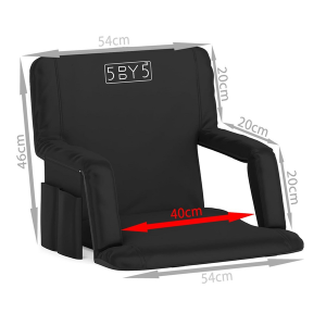 5by5 Padded Stadium Chair With Armrests & Back Support - Standard Width - Image 7