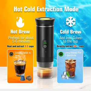 Portable 3-in-1 Espresso Maker 20 Bar - Hot/Cold, USB-C (Grey) - Image 5