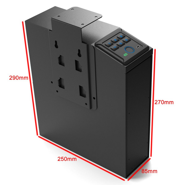 Biometric Handgun Safe With Quick Access Sliding Door & 6 Digit Keypad