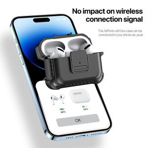 Dux Ducis TPU+PC Case with Carabiner for Apple Pods Pro 2 (PECG Series) - White - Image 4