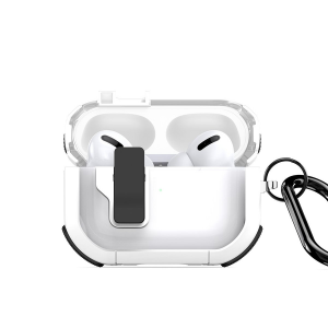 Dux Ducis TPU+PC Case & Carabiner for Apple Pods Pro 2 (PECN Series) - Black, Transparent & White