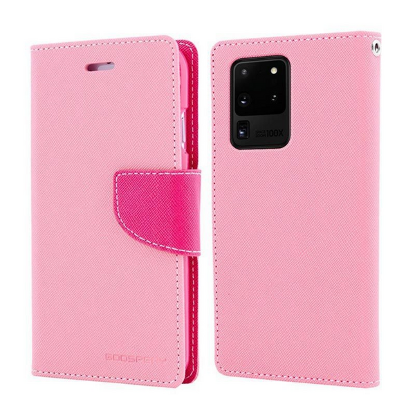 Goospery Fancy Diary Flip Cover for Samsung Galaxy S20 ULTRA(Pink/Hot Pink)