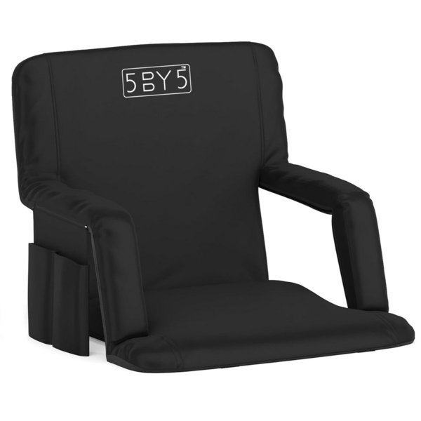 5by5 Padded Stadium Chair With Armrests & Back Support - Standard Width