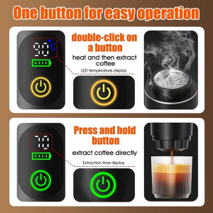 Portable 3-in-1 Espresso Maker 20 Bar - Hot/Cold, USB-C (Grey) - Image 6