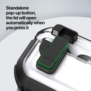 Dux Ducis TPU+PC Case & Carabiner for Apple Pods Pro 2 (PECN Series) - Black, Transparent & White - Image 2