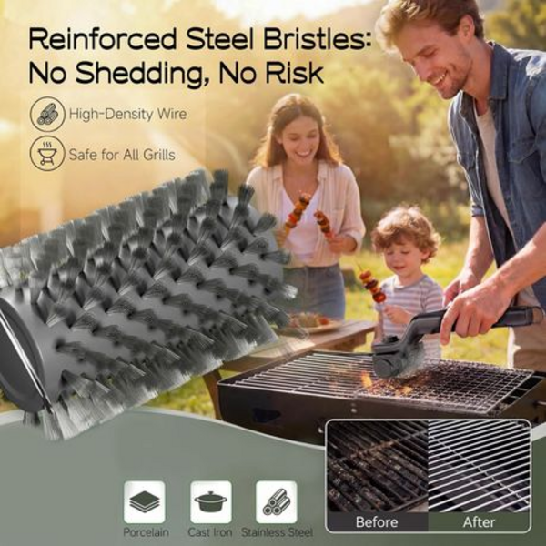 Electric BBQ Grill Brush Cleaner - 3-Speed - 20kg Torque USB-C Rechargeable
