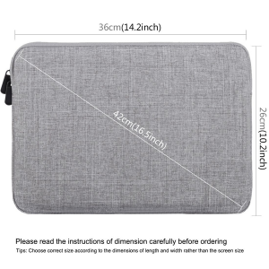 Haweel Laptop Sleeve 15 inch - Grey - Image 4