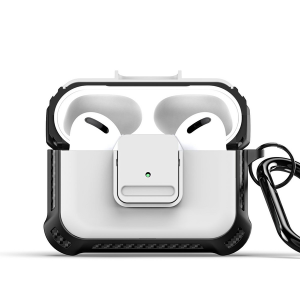 Dux Ducis TPU+PC Case with Carabiner for Apple Pods Pro 2 (PECG Series) - White - Image 2