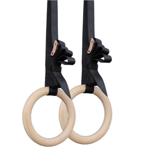 2 Piece Gymnastics Rings(23.5cm Diameter) with 38mm Nylon Straps - 4.5m Length - Image 2