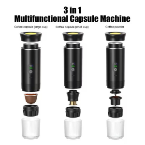 Portable 3-in-1 Espresso Maker 20 Bar - Hot/Cold, USB-C (Grey) - Image 3