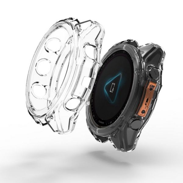 LOBO TPU Protective Bumper for Garmin Fenix 8 - 51mm, Amoled & Solar - Clear