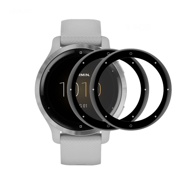 2x ENKAY Screen Protectors with 3D Edge for Garmin Venu 2S / Vivoactive 4S