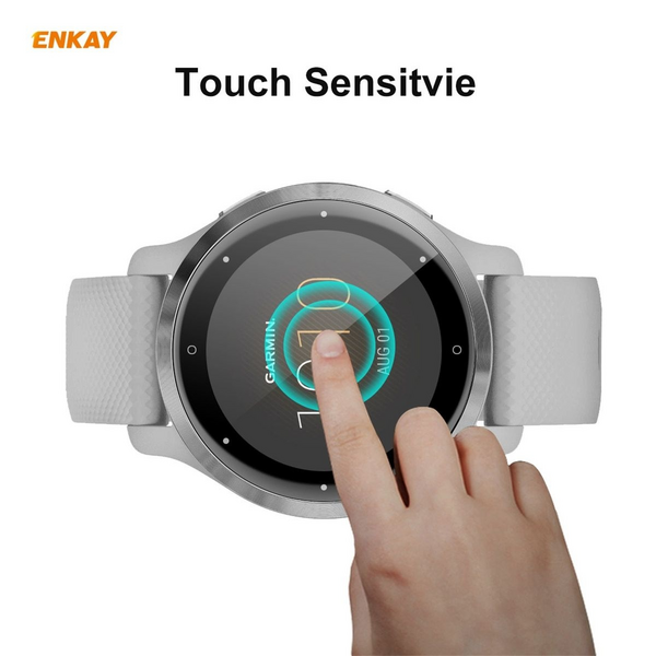 2x ENKAY Screen Protectors with 3D Edge for Garmin Venu 2S / Vivoactive 4S