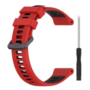 LOBO 22mm Two-Tone Silicone Watch Strap For Garmin Forerunner 965