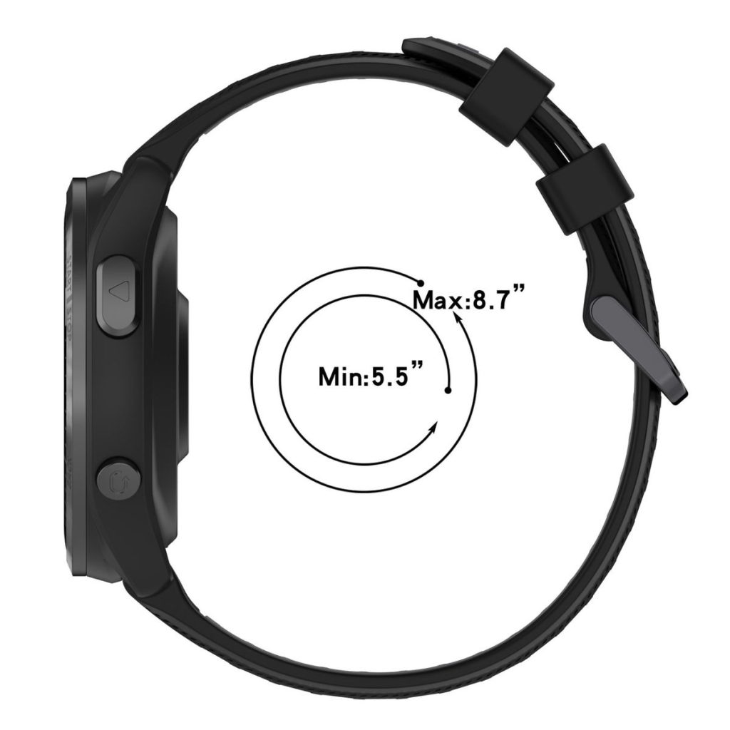 LOBO 22mm Two-Tone Silicone Watch Strap For Garmin Forerunner 965