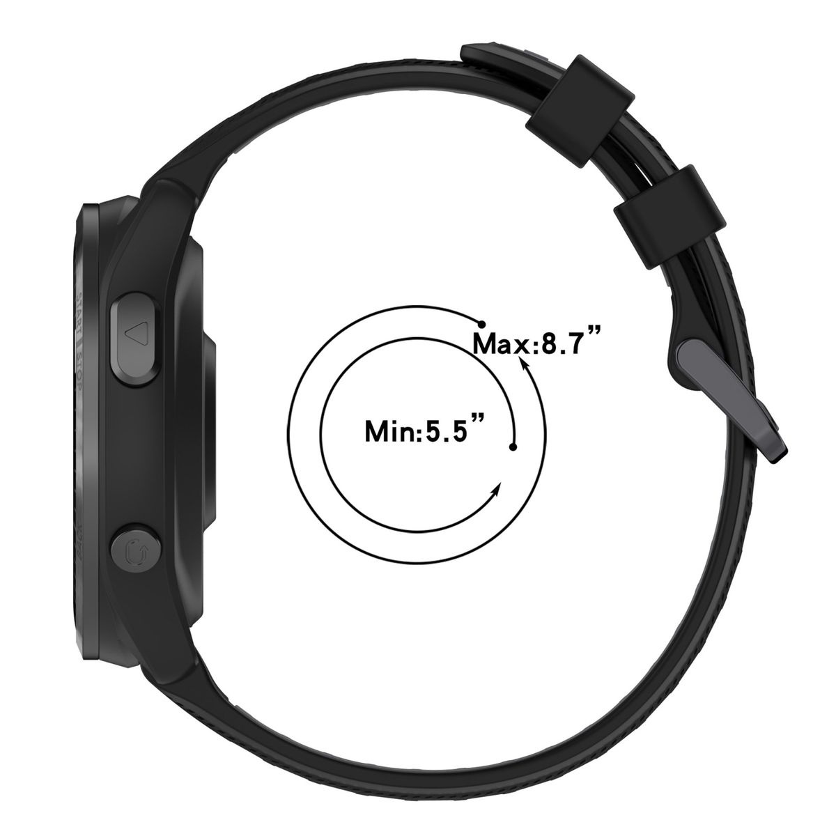 LOBO 22mm Two-Tone Silicone Watch Strap For Garmin Forerunner 965 - Image 3