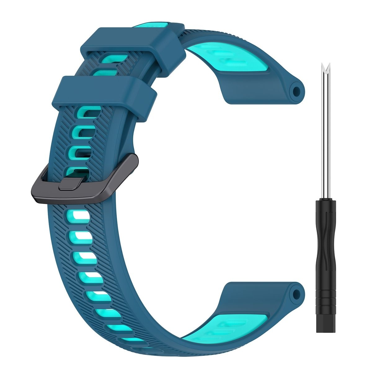 LOBO 22mm Two-Tone Silicone Watch Strap For Garmin Forerunner 965 - Image 9
