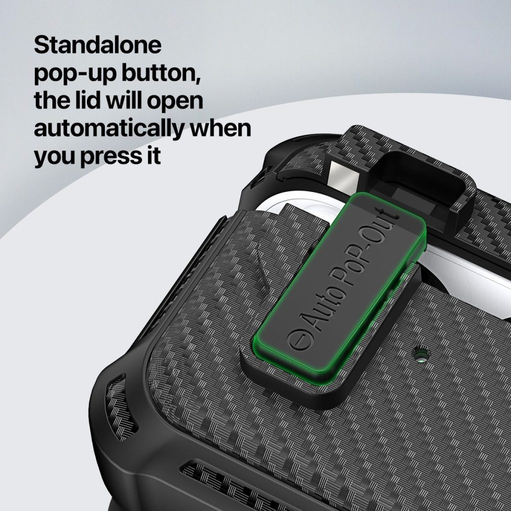 Dux Ducis TPU+PC Case with Carabiner for Apple Pods 3 (PECI Series)White
