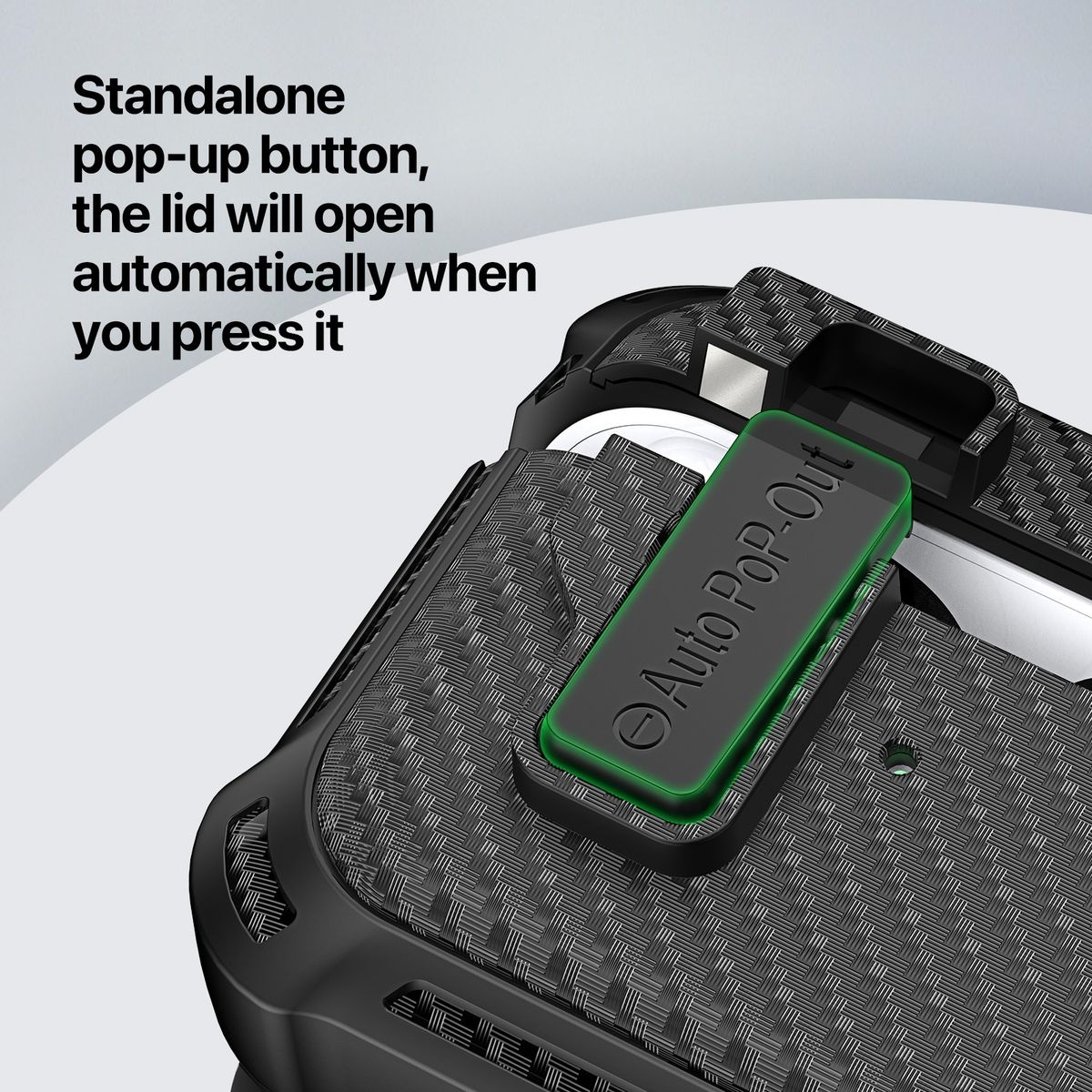 Dux Ducis TPU+PC Case with Carabiner for Apple Pods 3 (PECI Series)White - Image 3