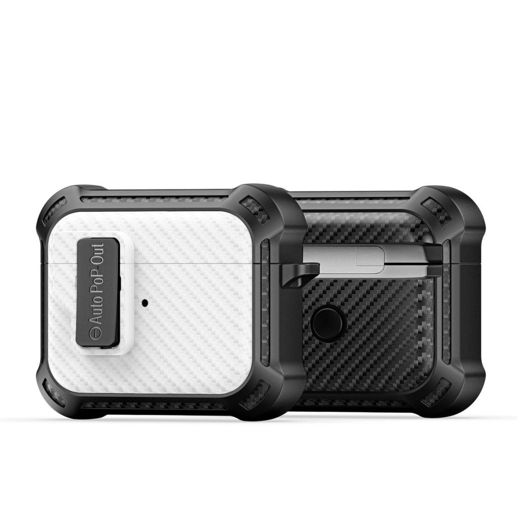 Dux Ducis TPU+PC Case with Carabiner for Apple Pods 3 (PECI Series)White