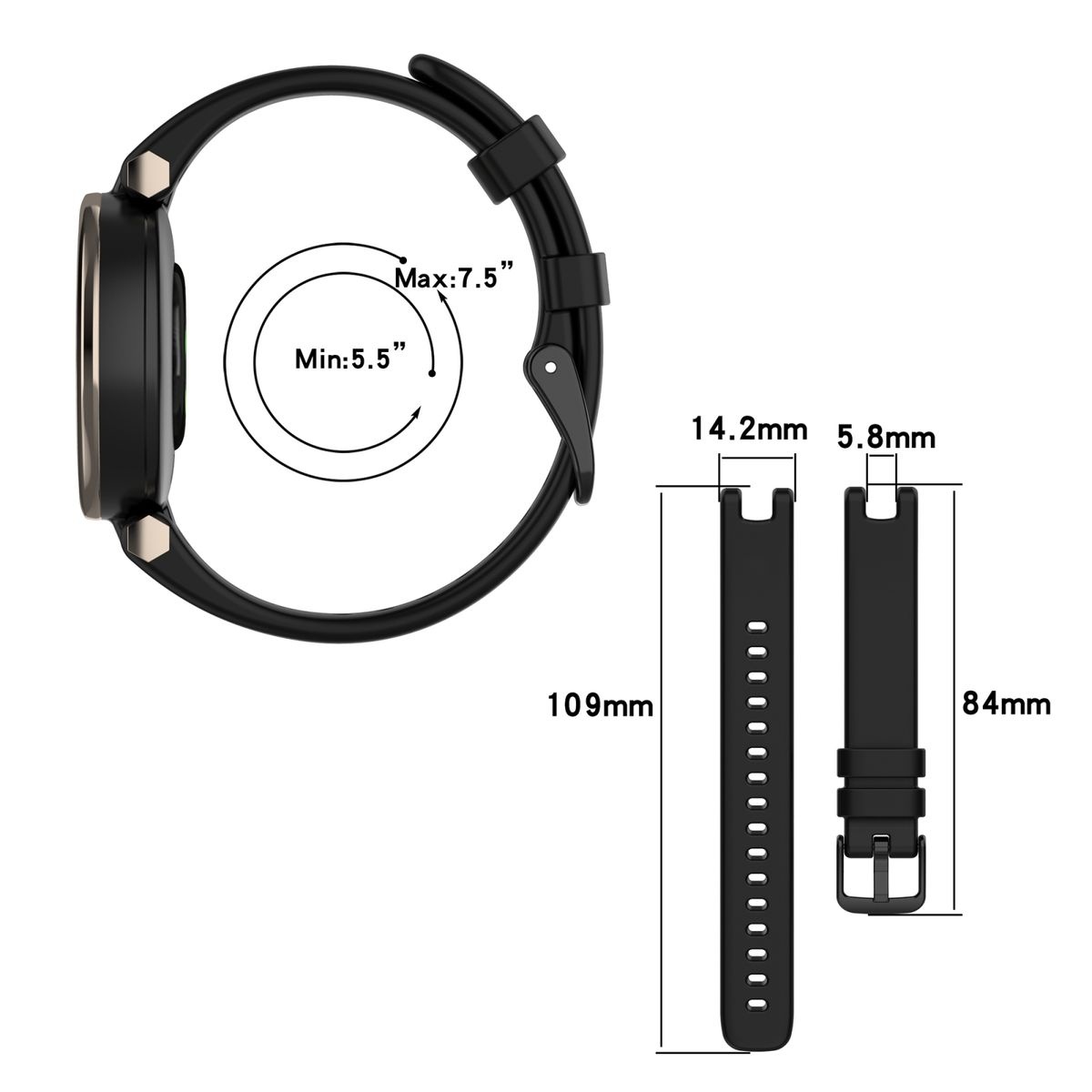 LOBO Deluxe Watch Strap For Garmin Lily (With Tool) - Image 2