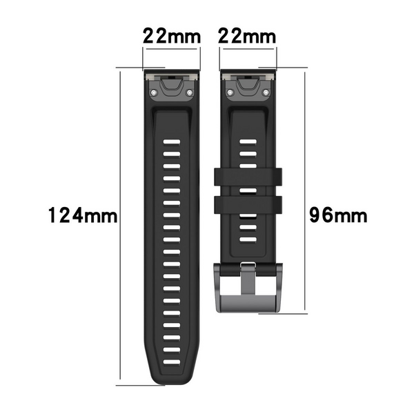 5by5 22mm Quick Fitting Silicone Strap for Garmin(Compatibility List Below)