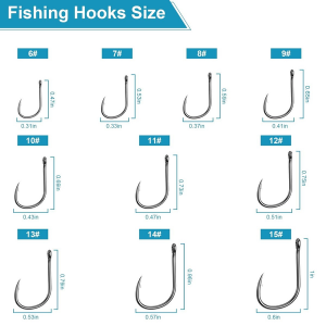 500pcs Fishing Hooks with 200pcs Barrel Snap Swivels - Image 5