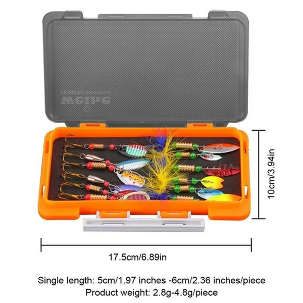 12 Piece Sequins Spinner (5-6cm & 2.8-4.8g)