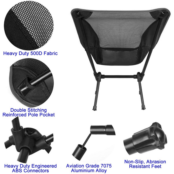 5by5 Ultralight Compact Camping Seat (With Aircraft Grade Aluminium Frame)