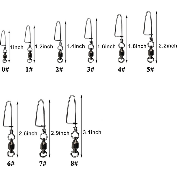 30pcs Ball Bearing Swivel with Coastlock Snap #3