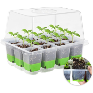 4 Pack Seed Starter Tray Kit with Silicone Bottoms & Humidity Control Vents - Image 10