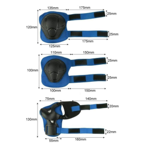 6 Piece Knee - Elbow & Wrist Guard Set for Children - 2-7yrs - 15-35kg - Image 2