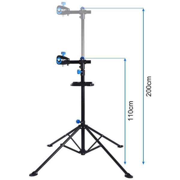 Bicycle Repair and Cleaning Stand - Twist Clamp - Black and Blue