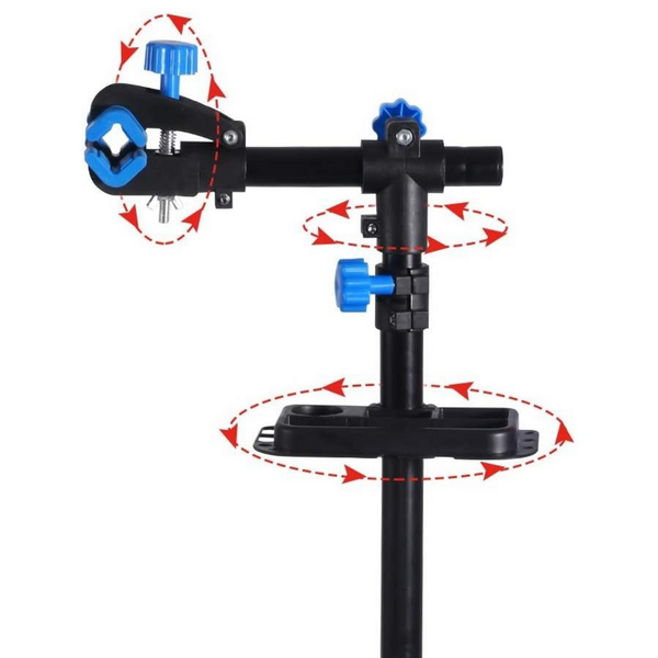 Bicycle Repair and Cleaning Stand - Twist Clamp - Black and Blue