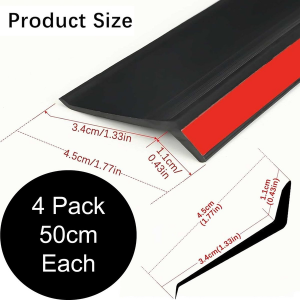 4x 50cm Self-Adhesive Rubber Water Barrier Strips - Image 3