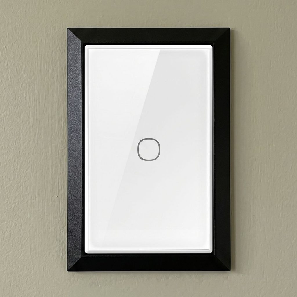 4 Pack Light Switch Frames Compatible With Sonoff Light Switches (6mm Trim) - White