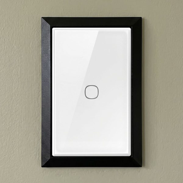 4 Pack Light Switch Frames Compatible With Sonoff Light Switches (6mm Trim) - White