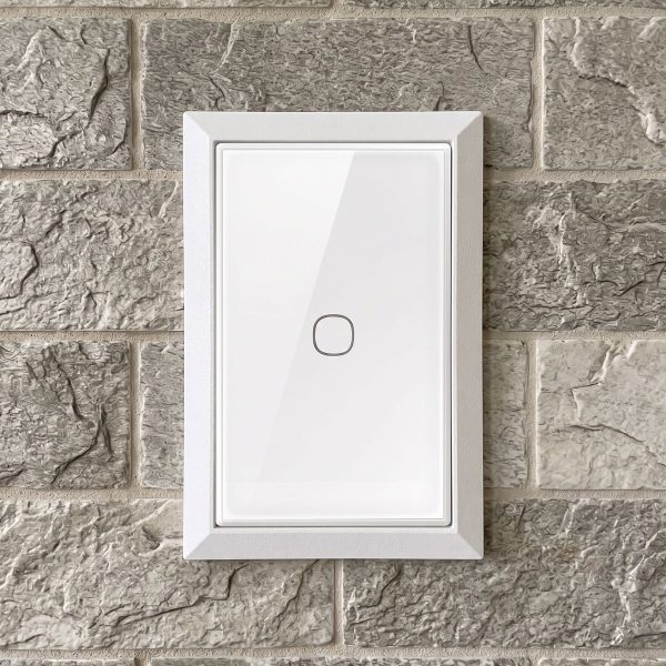 4 Pack Light Switch Frames Compatible With Sonoff Light Switches (6mm Trim) - White