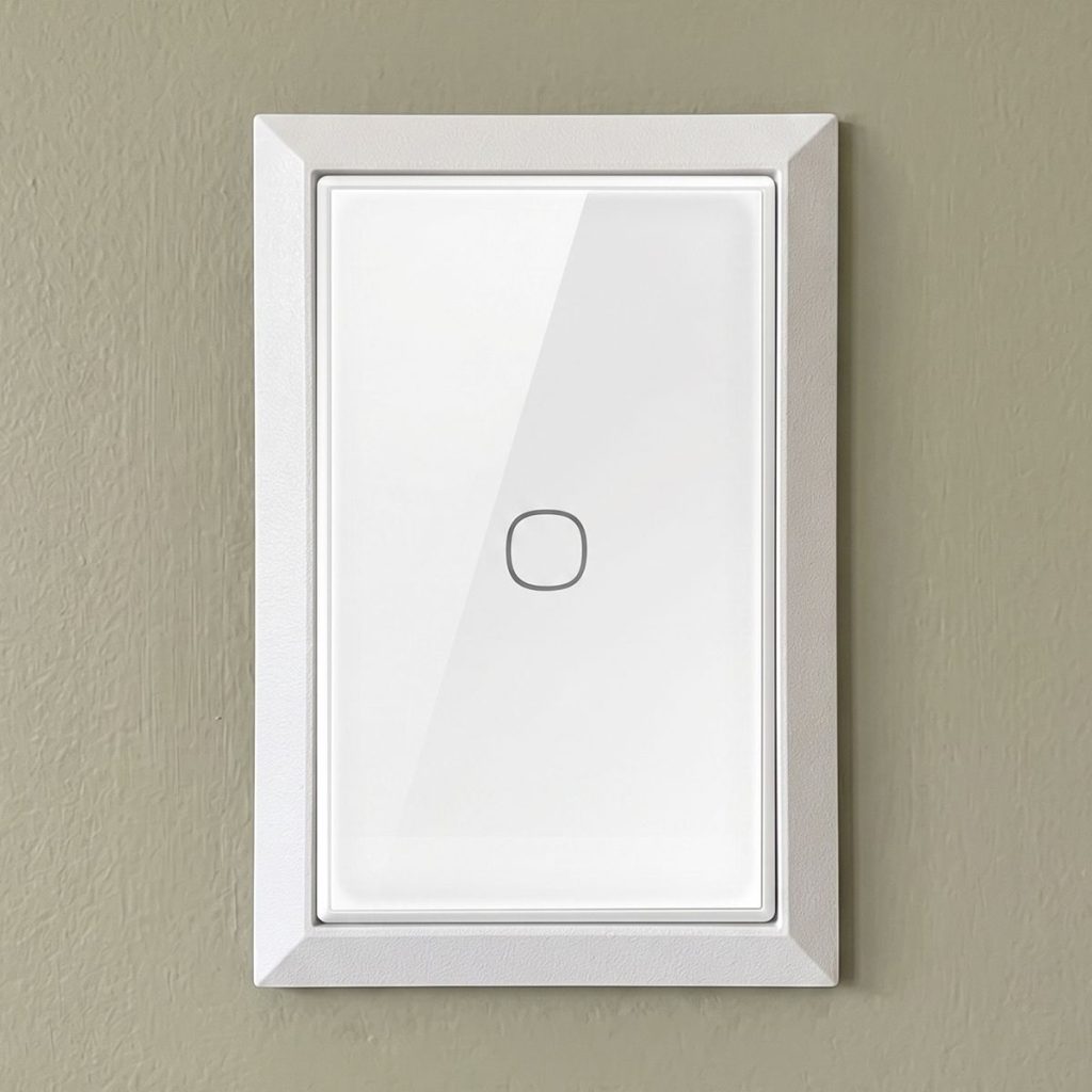 4 Pack Light Switch Frames Compatible With Sonoff Light Switches (6mm Trim) - White